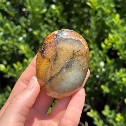 Golden Healer + Pyrite Palm Stone H