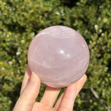 Shimmery Star Rose Quartz Sphere C