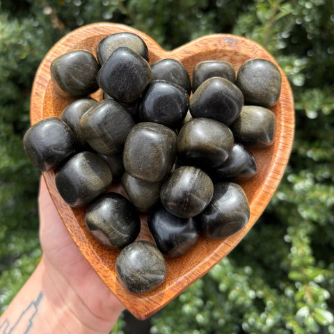 Gold Sheen Obsidian Tumbled Stones