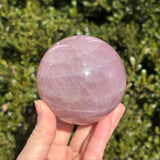 Shimmery Star Rose Quartz Sphere A