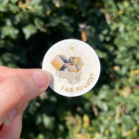 Luck Positive Affirmation Crystal Sticker