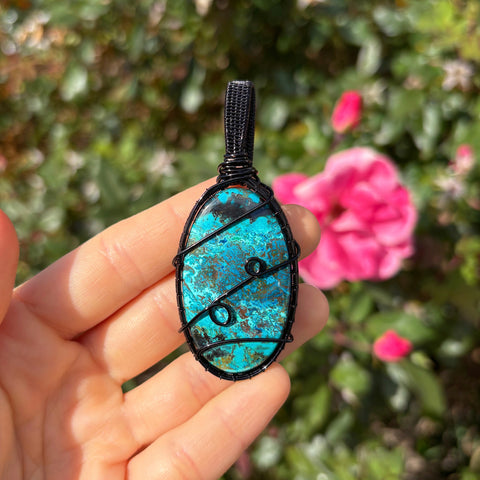 Shattuckite & Chrysocolla Pendant
