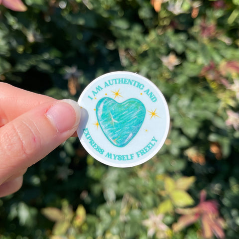 Self Expression Positive Affirmation Crystal Sticker
