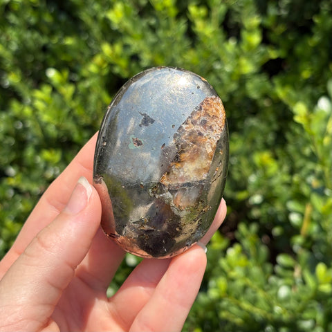 Pyrite + Golden Healer Palm Stone O