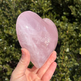 XL Shimmery Rose Quartz Heart A