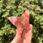 Fire Quartz Butterfly Carving