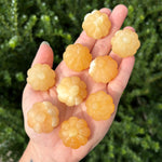 Mini Orange Calcite Pumpkin Carvings