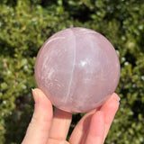 Shimmery Star Rose Quartz Sphere A