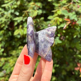 Chevron Amethyst Butterfly Carving