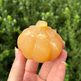 Large Orange Calcite Pumpkin Carvings