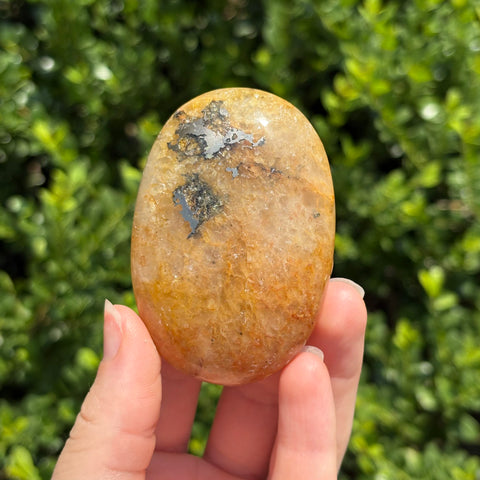 Golden Healer + Pyrite Palm Stone E