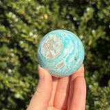 Blue Aragonite Sphere E
