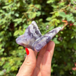 Chevron Amethyst Butterfly Carving