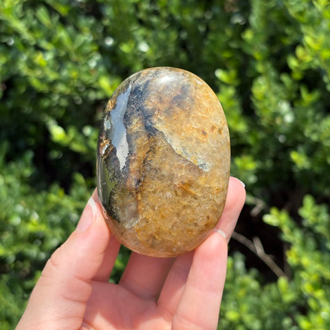 Golden Healer + Pyrite Palm Stone F