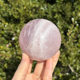 Shimmery Rose Quartz Sphere E