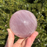 Shimmery Star Rose Quartz Sphere B
