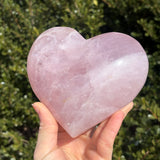 XL Shimmery Rose Quartz Heart A