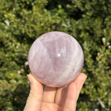 Shimmery Rose Quartz Sphere E