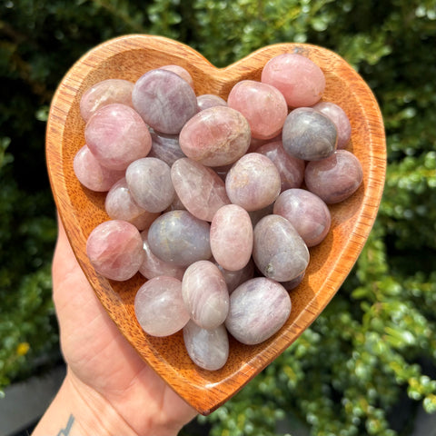 Lavender Rose Quartz Tumbled Stones