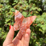 Fire Quartz Butterfly Carving