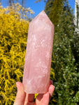 Chunky Rose Quartz Tower