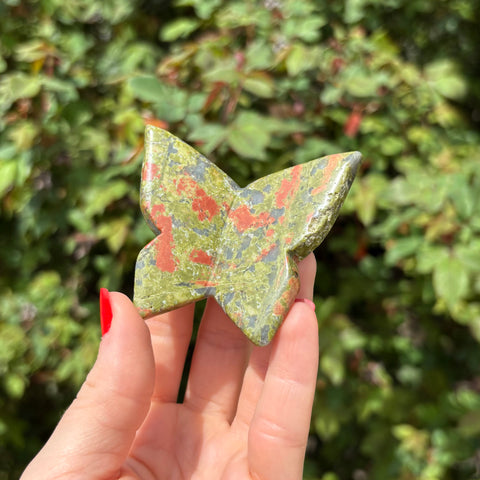 Unakite Butterfly Carving
