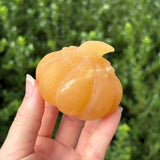 Large Orange Calcite Pumpkin Carvings