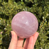 Shimmery Star Rose Quartz Sphere A