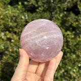 Shimmery Rose Quartz Sphere D