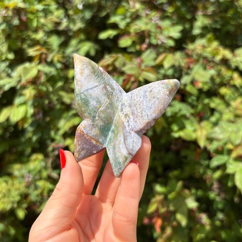 Ocean Jasper Butterfly Carving A