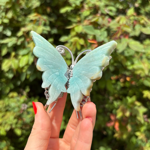 Amazonite Butterfly Carving A
