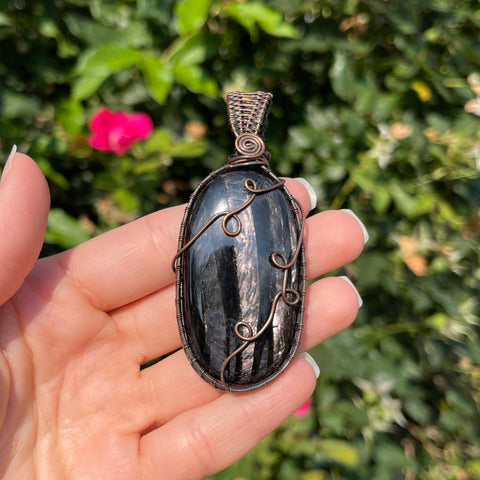 Large Hypersthene Pendant