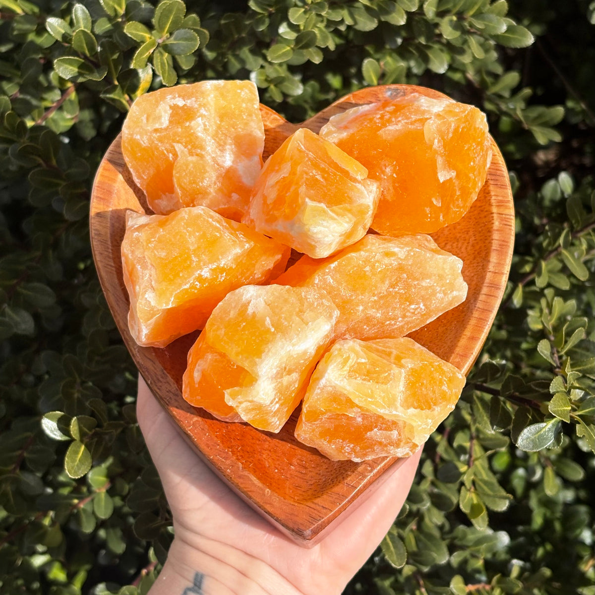 Raw Orange Calcite Chunks – Cosmic Geology Crystals
