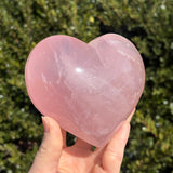 XL Shimmery Star Rose Quartz Heart B