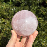 Shimmery Rose Quartz Sphere D