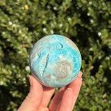 Blue Aragonite Sphere A