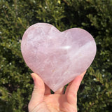 XL Shimmery Rose Quartz Heart A