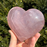 XL Shimmery Star Rose Quartz Heart B