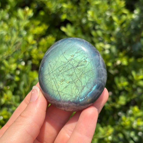 Rainbow Labradorite Palm Stone F