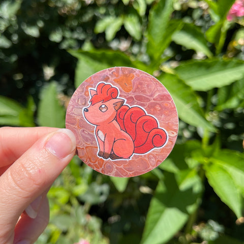 Vulpix Fluid Art Stickers
