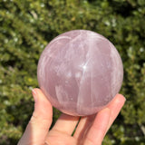 Shimmery Star Rose Quartz Sphere B