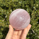 Shimmery Rose Quartz Sphere E
