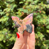 Rhodonite Butterfly Carving