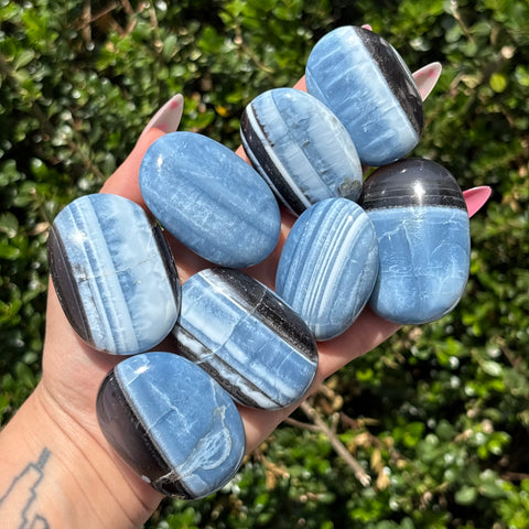 Blue Opal Palm Stones