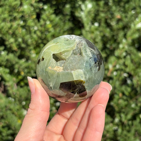 Prehnite w/ Epidote Sphere A