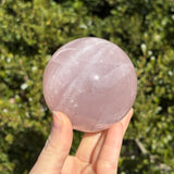 Shimmery Star Rose Quartz Sphere C