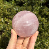 Shimmery Rose Quartz Sphere D