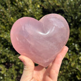 XL Shimmery Star Rose Quartz Heart B