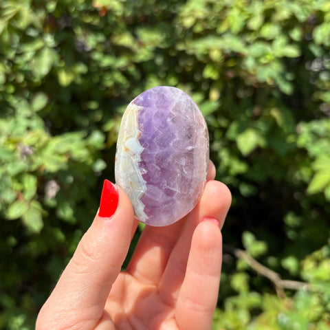 Amethyst Agate Palm Stone K