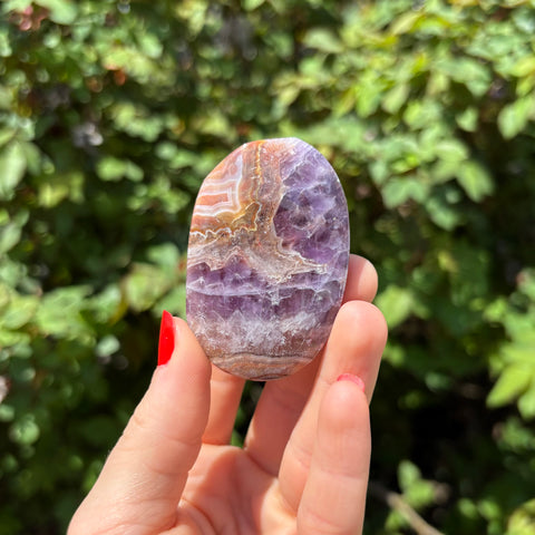 Amethyst Agate Palm Stone J